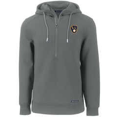 Milwaukee Brewers Cutter & Buck Roam Eco Half-Zip Recycled Pullover Hoodie | MLB Near me