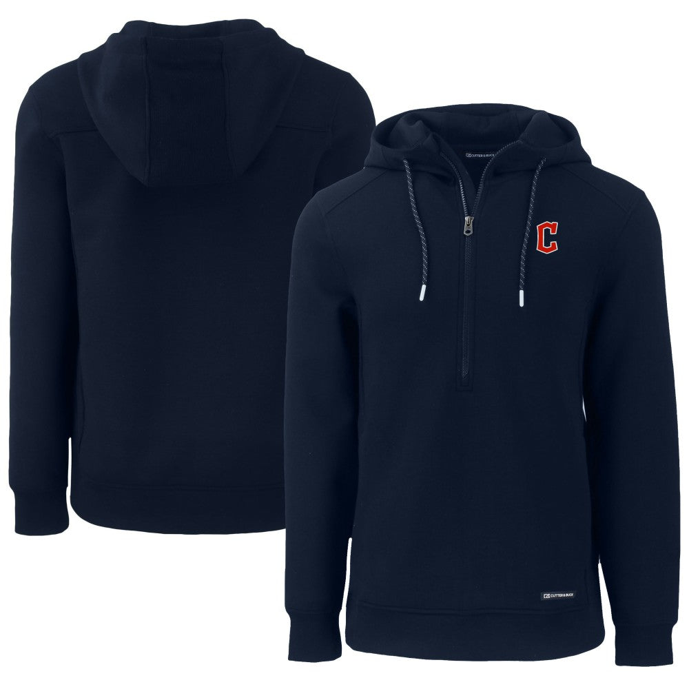 Cleveland Guardians Cutter & Buck Roam Eco Half-Zip Recycled Pullover Hoodie | MLB Sale