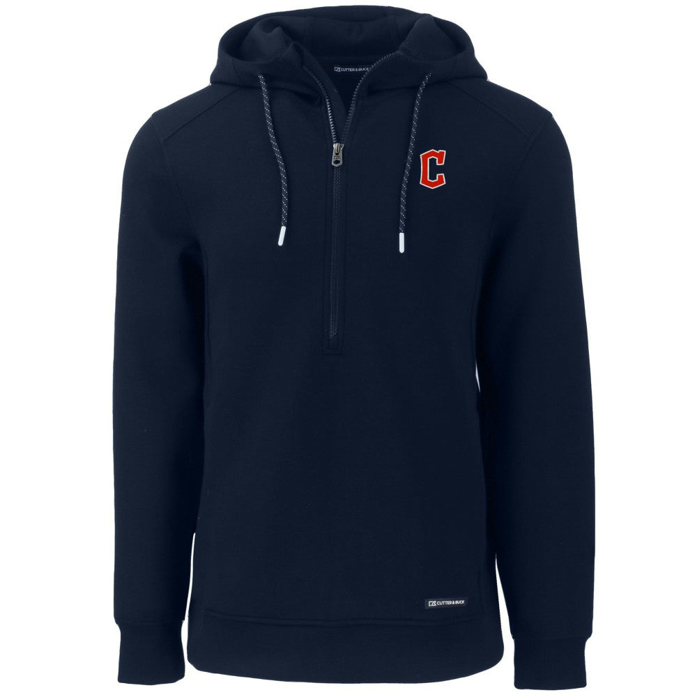 Cleveland Guardians Cutter & Buck Roam Eco Half-Zip Recycled Pullover Hoodie | MLB Sale