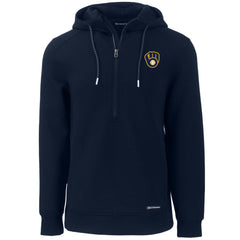 Milwaukee Brewers Cutter & Buck Roam Eco Half-Zip Recycled Pullover Hoodie | MLB Near me