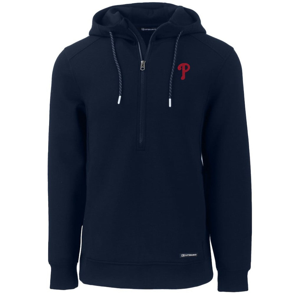 Philadelphia Phillies Cutter & Buck Roam Eco Half-Zip Recycled Pullover Hoodie | MLB On Sale