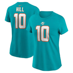 Miami Dolphins Nike Tyreek Hill  Women's Player Name & Number T-Shirt