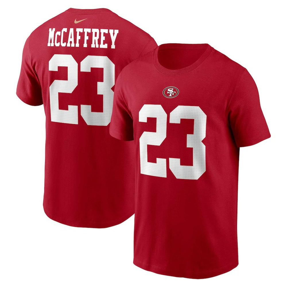 San Francisco 49ers Nike Christian McCaffrey  Player Name & Number T-Shirt
