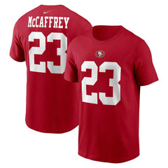 San Francisco 49ers Nike Christian McCaffrey  Player Name & Number T-Shirt