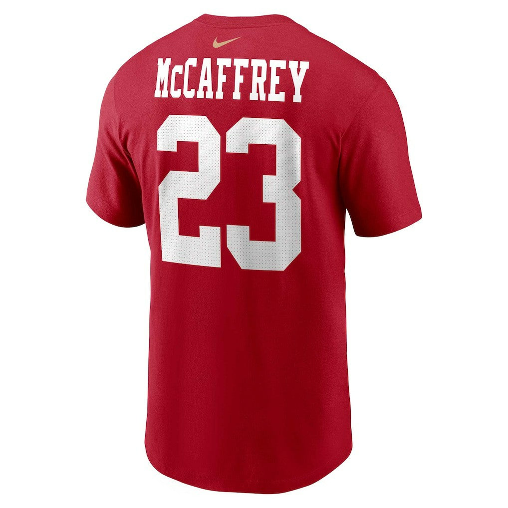 San Francisco 49ers Nike Christian McCaffrey  Player Name & Number T-Shirt