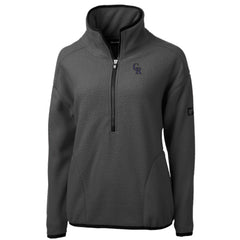Colorado Rockies Cutter & Buck Women's Roam Cascade Eco Sherpa Fleece Half-Zip Pullover Jacket | MLB US