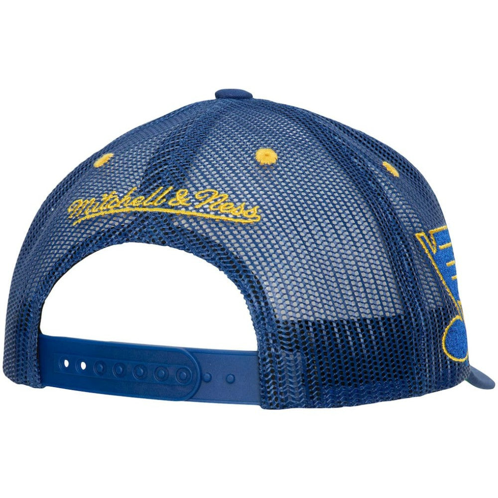 St. Louis Blues Mitchell & Ness Team Seal Trucker Snapback Hat Discount
