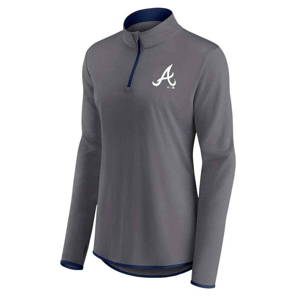 Atlanta Braves Profile Women's Plus Size Quarter-Zip Jacket | MLB Sale