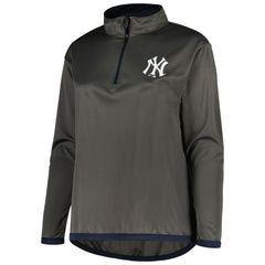 New York Yankees Profile Women's Plus Size Quarter-Zip Jacket | MLB New