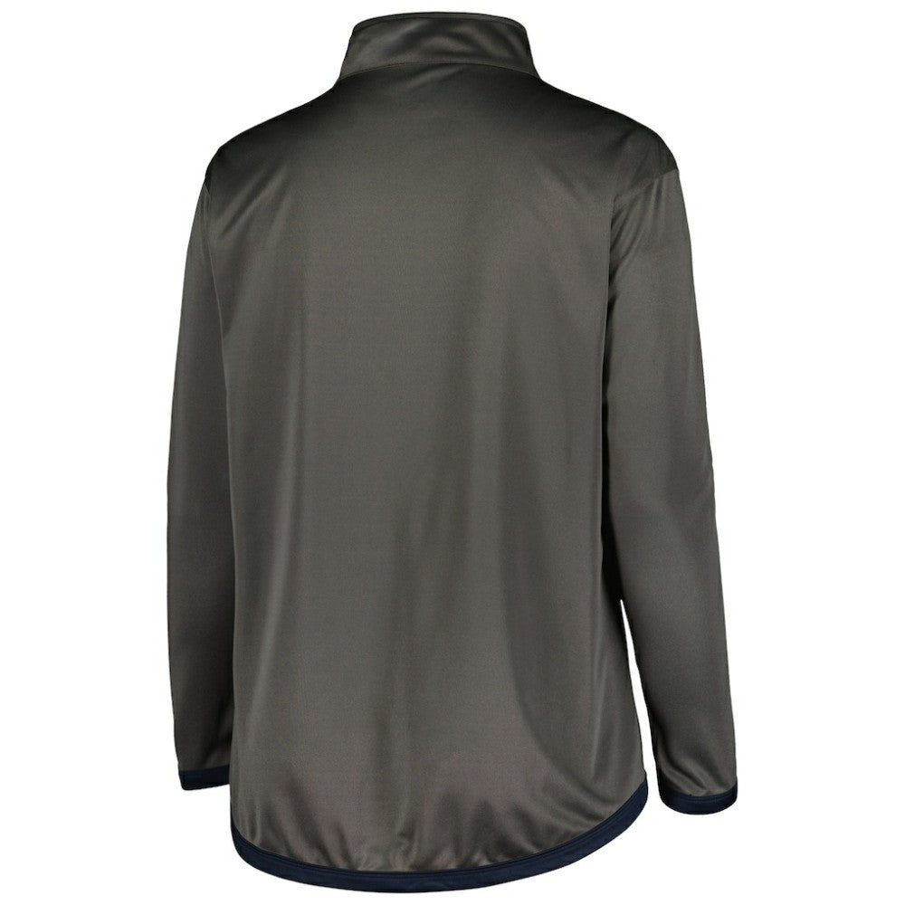New York Yankees Profile Women's Plus Size Quarter-Zip Jacket | MLB New