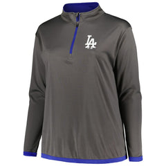 Los Angeles Dodgers Profile Women's Plus Size Quarter-Zip Jacket | MLB On Sale