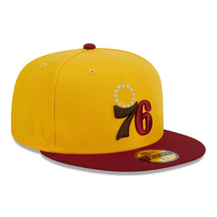 Philadelphia 76ers Fall Leaves 2-Tone 59FIFTY Fitted Hat Online