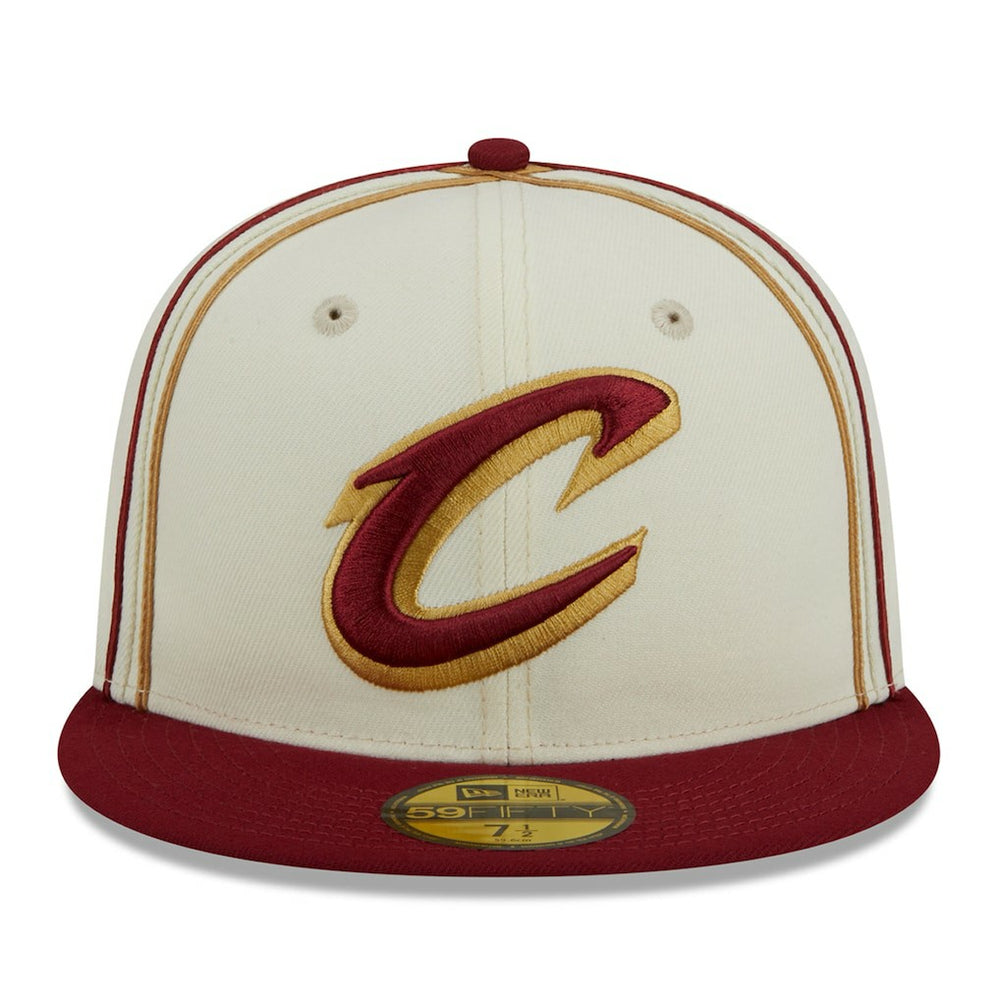 Cleveland Cavaliers Piping 2-Tone 59FIFTY Fitted Hat sale Discount