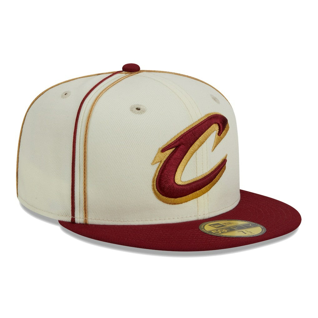 Cleveland Cavaliers Piping 2-Tone 59FIFTY Fitted Hat sale Discount