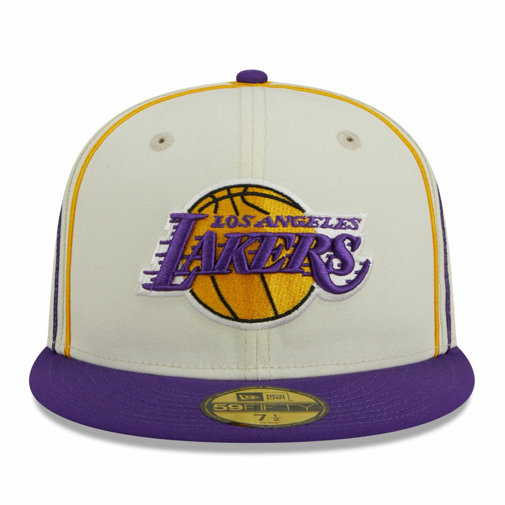 Los Angeles Lakers Piping 2-Tone 59FIFTY Fitted Hat For Sale