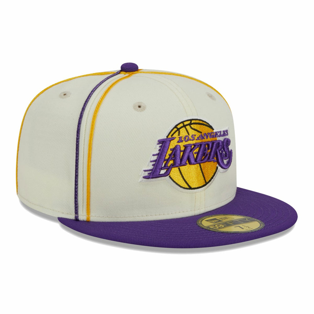 Los Angeles Lakers Piping 2-Tone 59FIFTY Fitted Hat For Sale