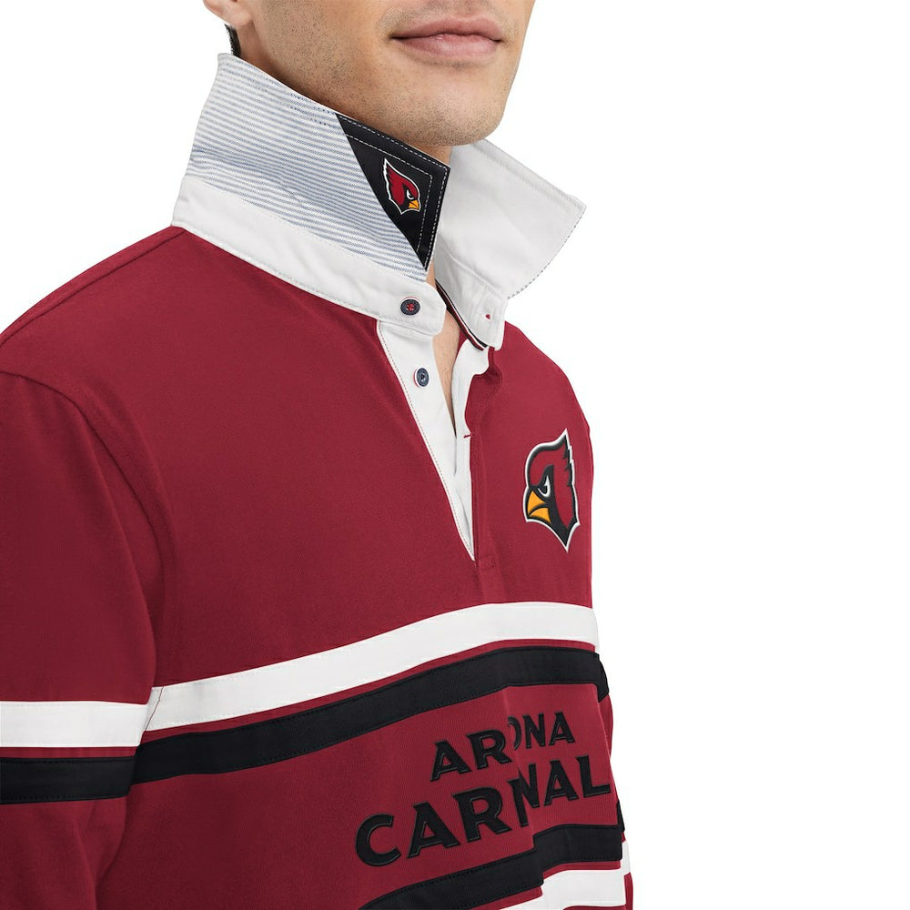Arizona Cardinals  Tommy Hilfiger Cory Varsity Rugby Long Sleeve T-Shirt