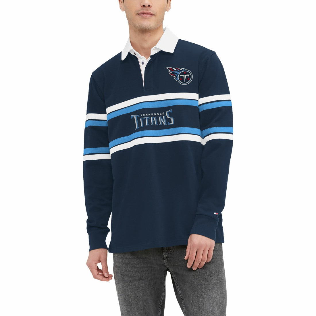Tennessee Titans  Tommy Hilfiger Cory Varsity Rugby Long Sleeve T-Shirt