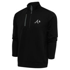 Atlanta Braves Antigua Metallic Generation Quarter-Zip Pullover Top | MLB Outlet