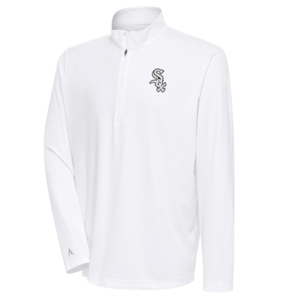 Chicago White Sox Antigua Metallic Tribute Quarter-Zip Top | MLB Outlet