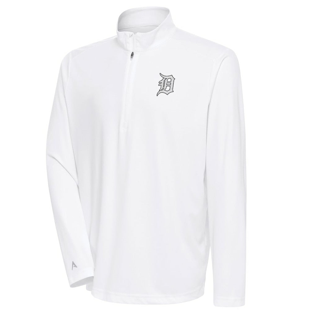 Detroit Tigers Antigua Metallic Tribute Quarter-Zip Top | MLB Discount