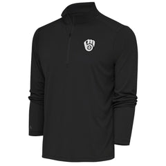 Milwaukee Brewers Antigua Metallic Tribute Quarter-Zip Top | MLB On Sale