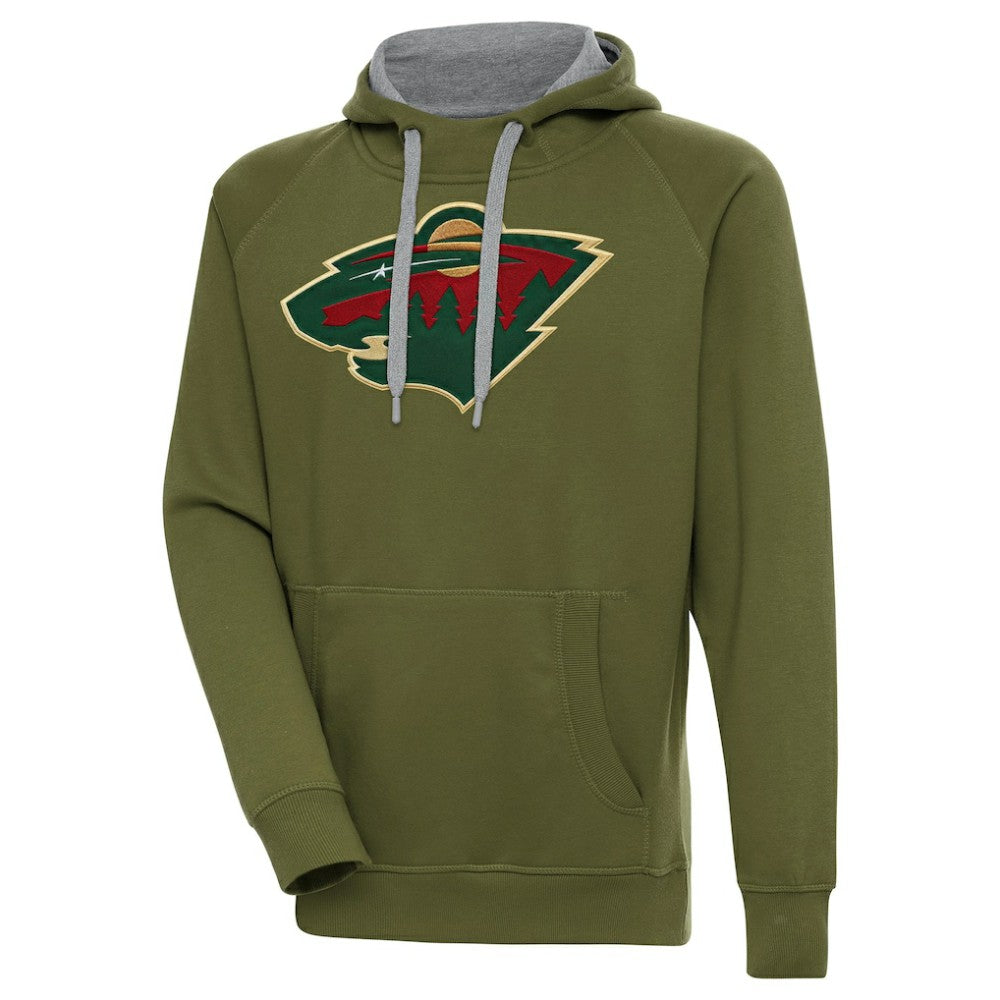 Minnesota Wild Antigua Victory Pullover Hoodie On Sale