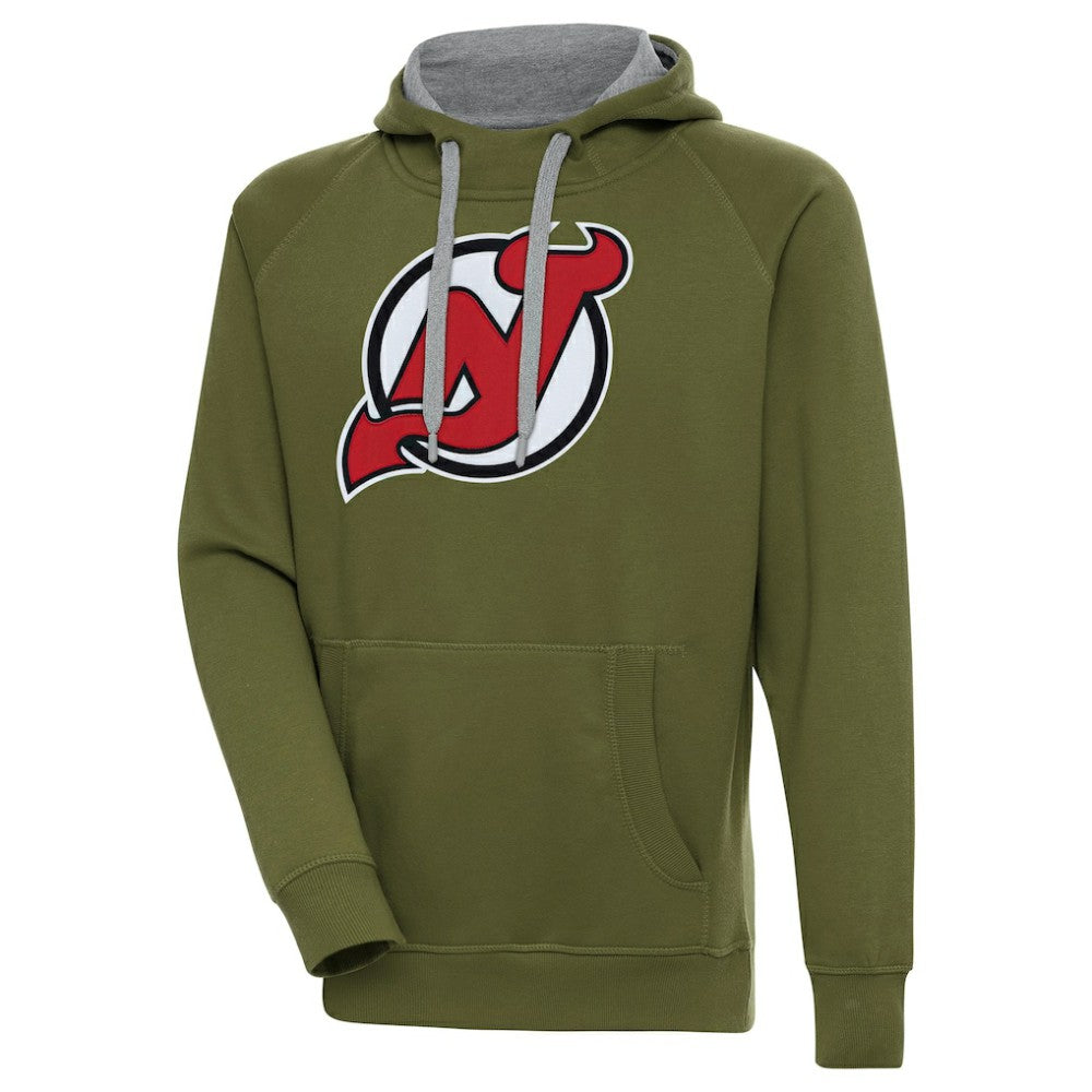 New Jersey Devils Antigua Victory Pullover Hoodie On Sale