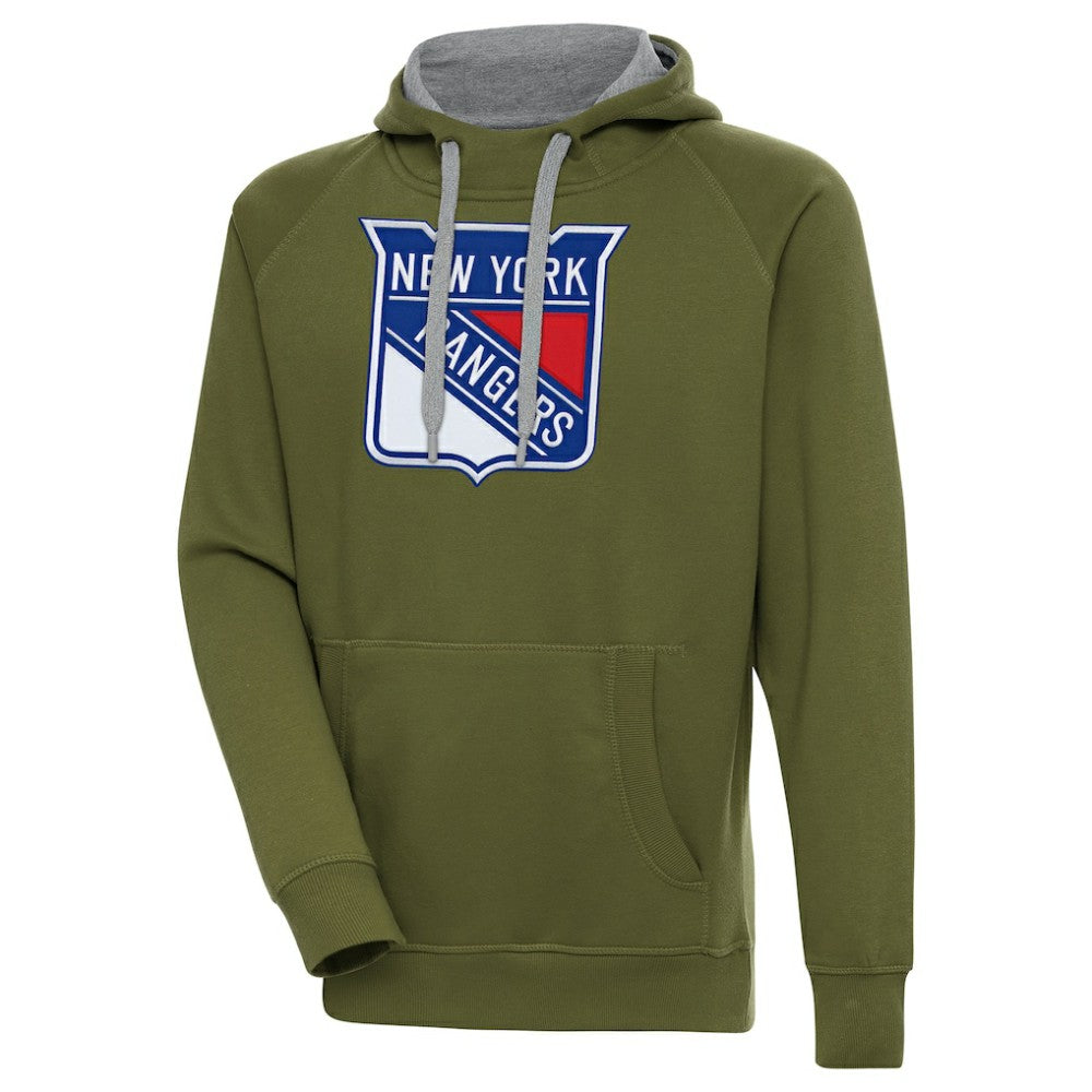 New York Rangers Antigua Victory Pullover Hoodie On Sale
