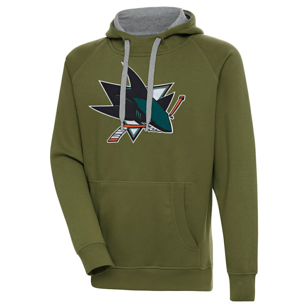 San Jose Sharks Antigua Victory Pullover Hoodie On Sale