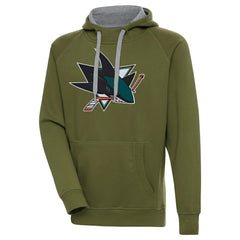 San Jose Sharks Antigua Victory Pullover Hoodie On Sale