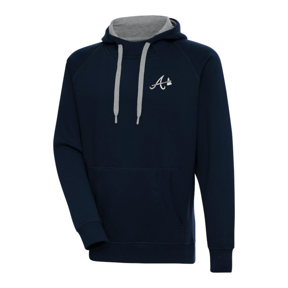 Atlanta Braves Antigua Metallic Victory Pullover Hoodie | MLB Online