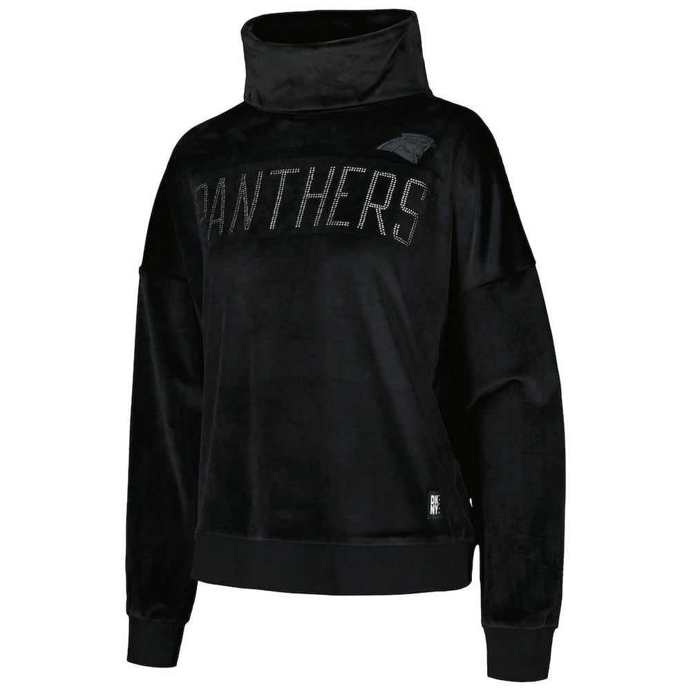 Carolina Panthers  DKNY Sport Women's Deliliah Rhinestone Funnel Neck Pullover Sweatshirt