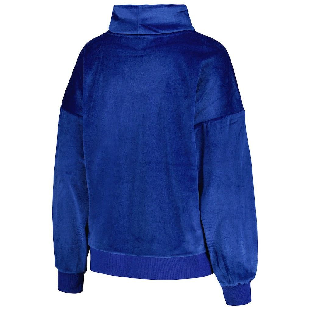 Los Angeles Rams  DKNY Sport Women's Deliliah Rhinestone Funnel Neck Pullover Sweatshirt