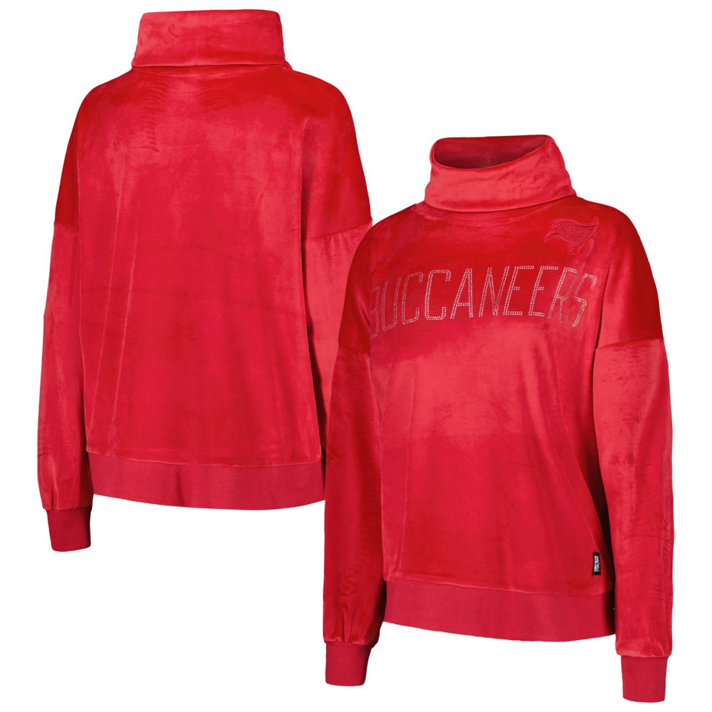 Tampa Bay Buccaneers  DKNY Sport Women's Deliliah Rhinestone Funnel Neck Pullover Sweatshirt