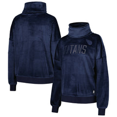 Tennessee Titans  DKNY Sport Women's Deliliah Rhinestone Funnel Neck Pullover Sweatshirt