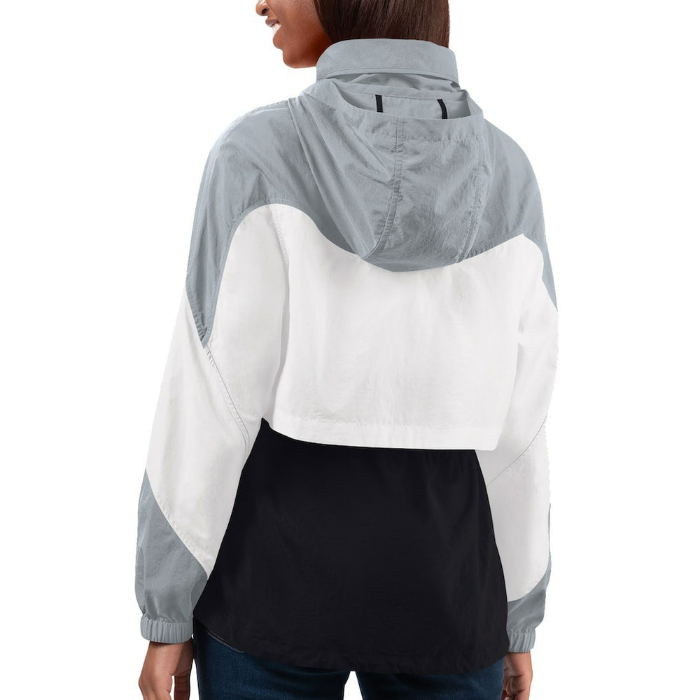 Las Vegas Raiders  G-III 4Her by Carl Banks Women's Tie Breaker Lightweight Quarter-Zip Jacket