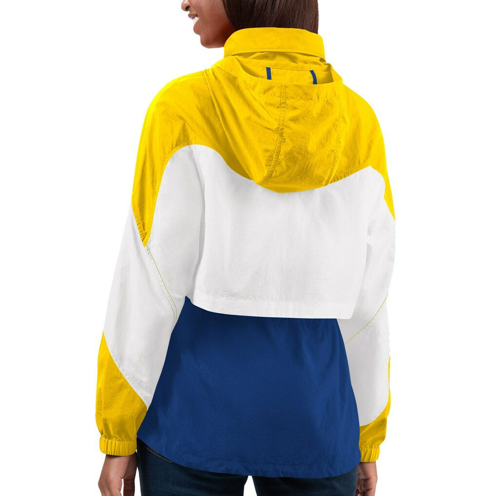 Los Angeles Rams  G-III 4Her by Carl Banks Women's Tie Breaker Lightweight Quarter-Zip Jacket