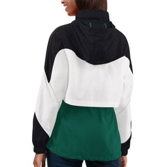 New York Jets  G-III 4Her by Carl Banks Women's Tie Breaker Lightweight Quarter-Zip Jacket