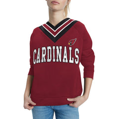 Arizona Cardinals  Tommy Hilfiger Women's Heidi V-Neck Pullover Sweatshirt