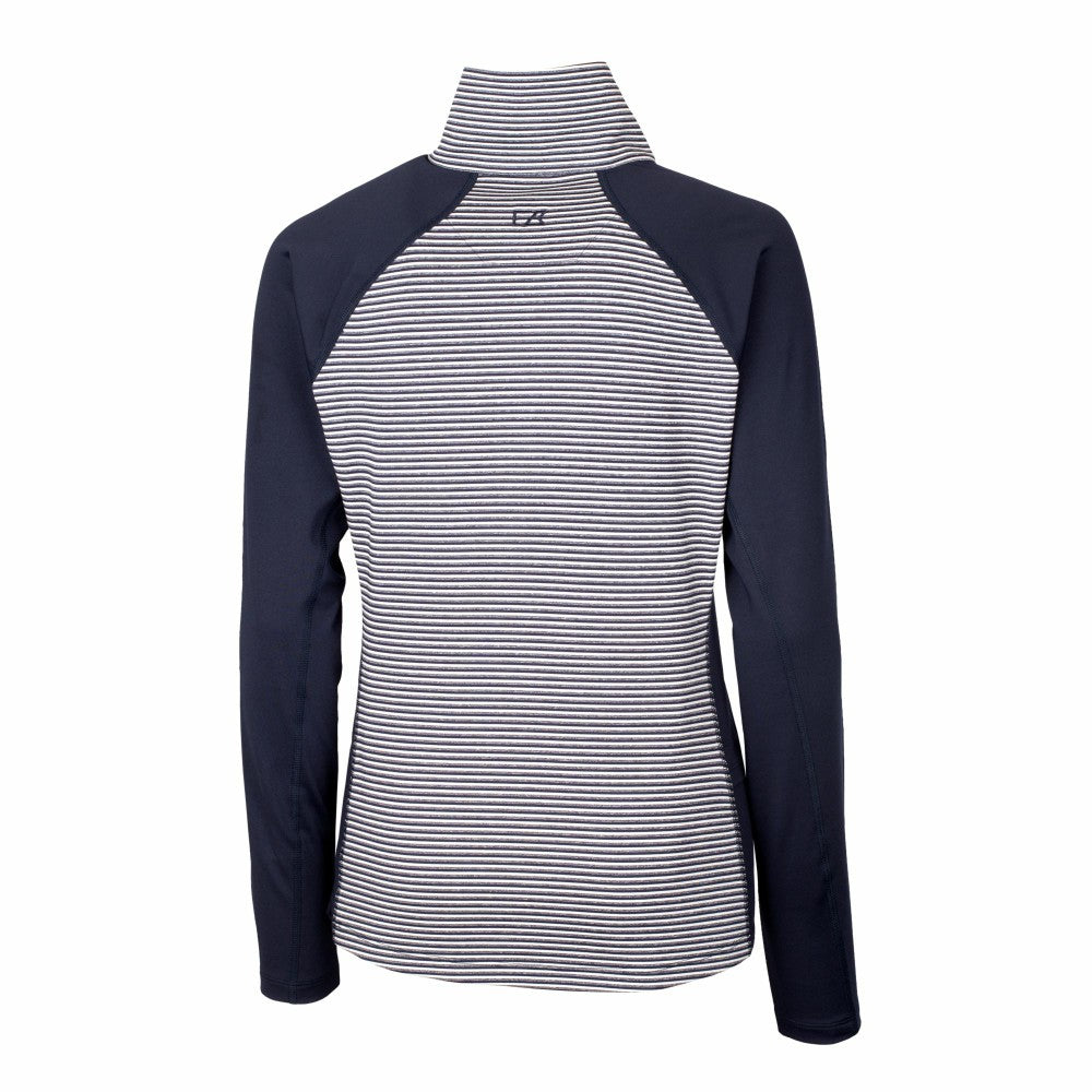 Milwaukee Brewers Cutter & Buck Women's DryTec Forge Tonal Stripe Half-Zip Top | MLB Sale
