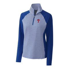 Philadelphia Phillies Cutter & Buck Women's DryTec Forge Tonal Stripe Half-Zip Top | MLB For sale