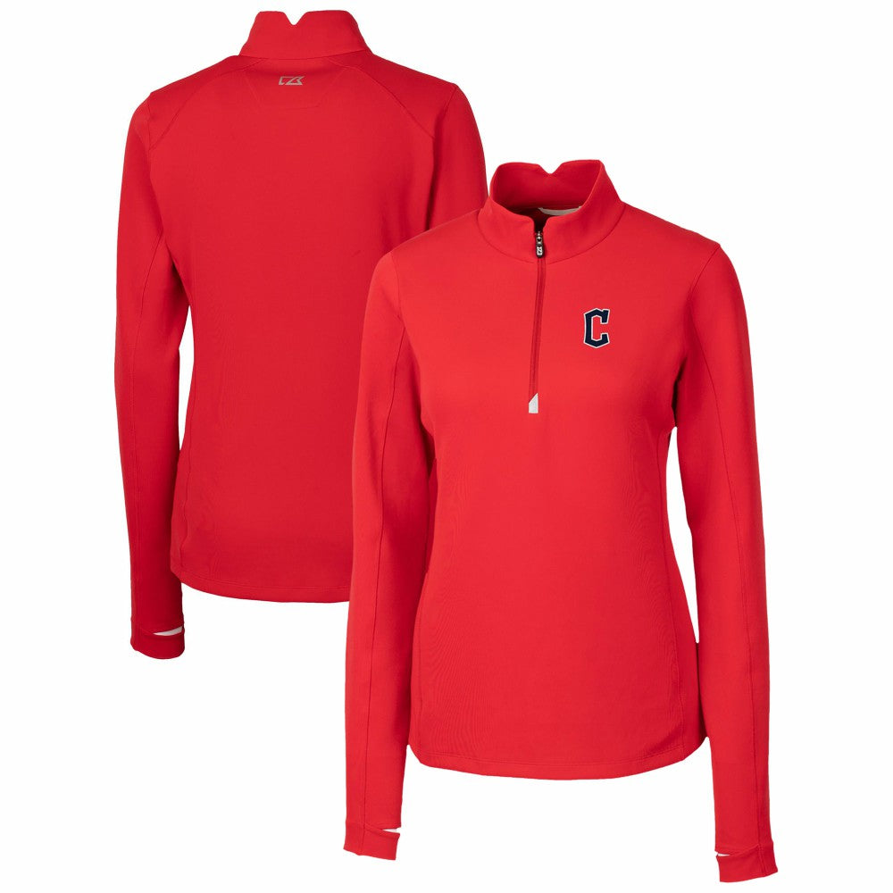 Cleveland Guardians Cutter & Buck Women's DryTec Traverse Stretch Quarter-Zip Pullover Top | MLB Outlet