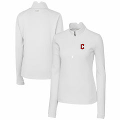 Cleveland Guardians Cutter & Buck Women's DryTec Traverse Stretch Quarter-Zip Pullover Top | MLB New