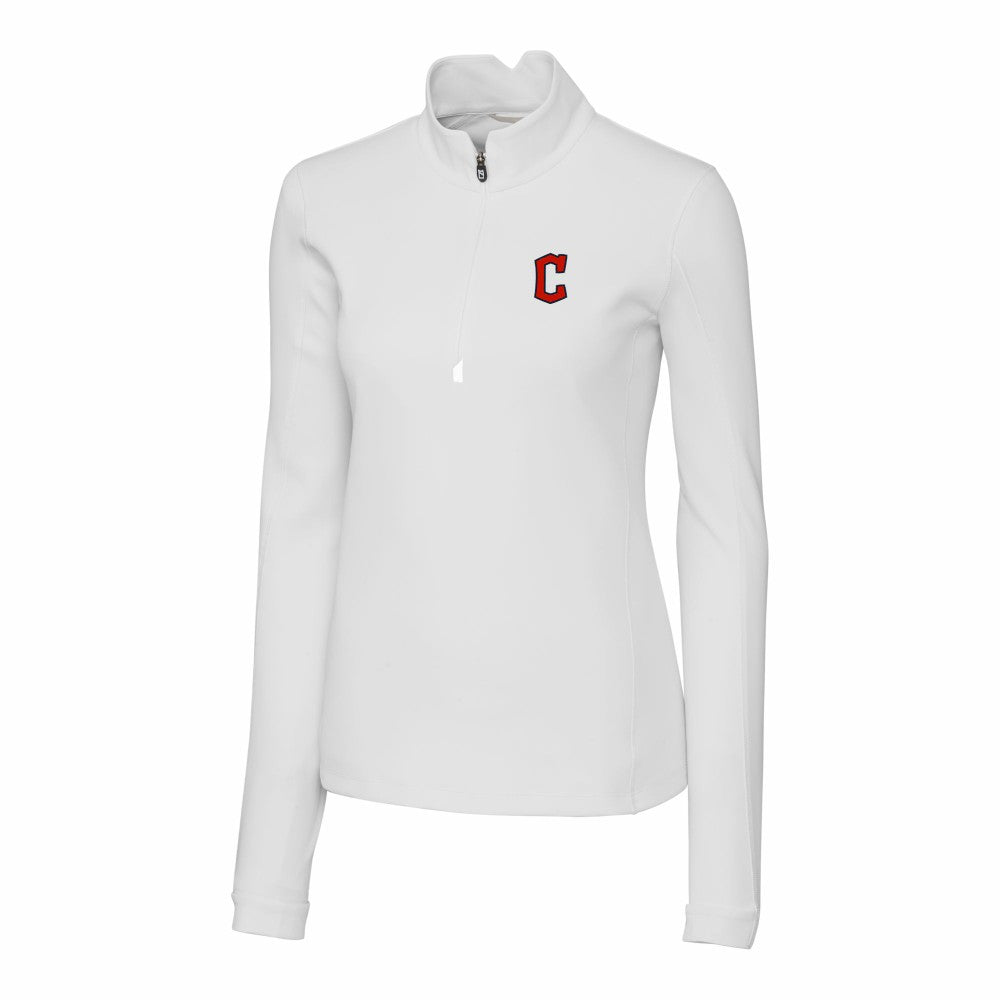 Cleveland Guardians Cutter & Buck Women's DryTec Traverse Stretch Quarter-Zip Pullover Top | MLB New