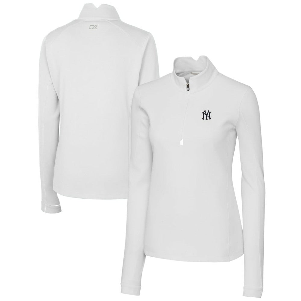 New York Yankees Cutter & Buck Women's DryTec Traverse Stretch Quarter-Zip Pullover Top | MLB Near me