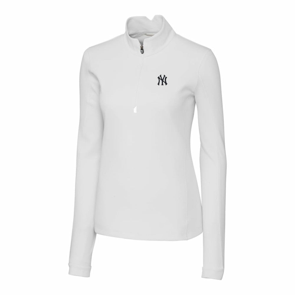 New York Yankees Cutter & Buck Women's DryTec Traverse Stretch Quarter-Zip Pullover Top | MLB Near me