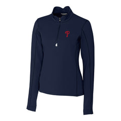Philadelphia Phillies Cutter & Buck Women's DryTec Traverse Stretch Quarter-Zip Pullover Top | MLB Near me