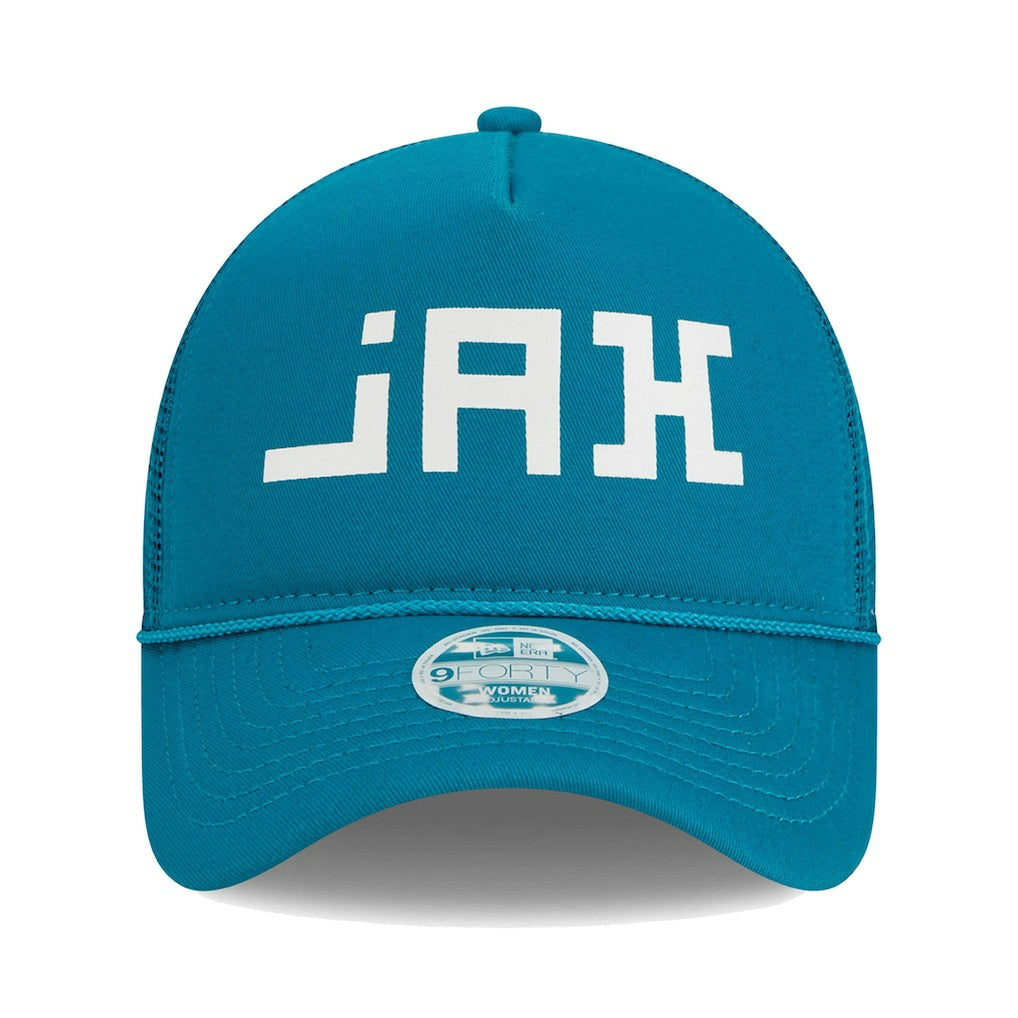 Jacksonville Jaguars New Era Women's McGee Trucker 9FORTY Adjustable Hat
