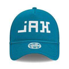 Jacksonville Jaguars New Era Women's McGee Trucker 9FORTY Adjustable Hat